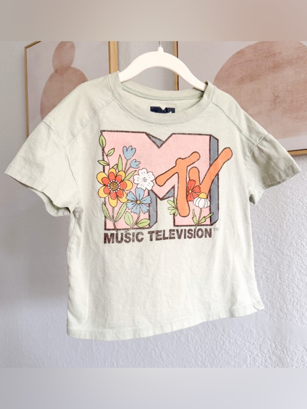 MTV Floral Pastel Graphic Tee